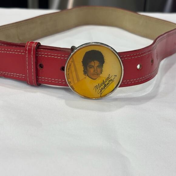 VINTAGE Michael Jackson Early 1980’s Lee red belt - Picture 1 of 5